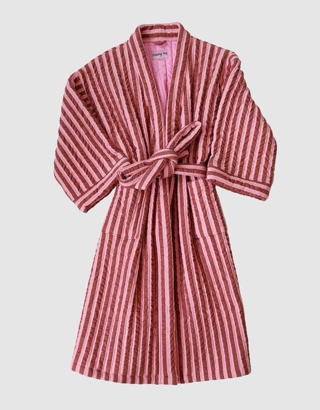 Mosey Me - Sundae Seersucker Quilted Robe