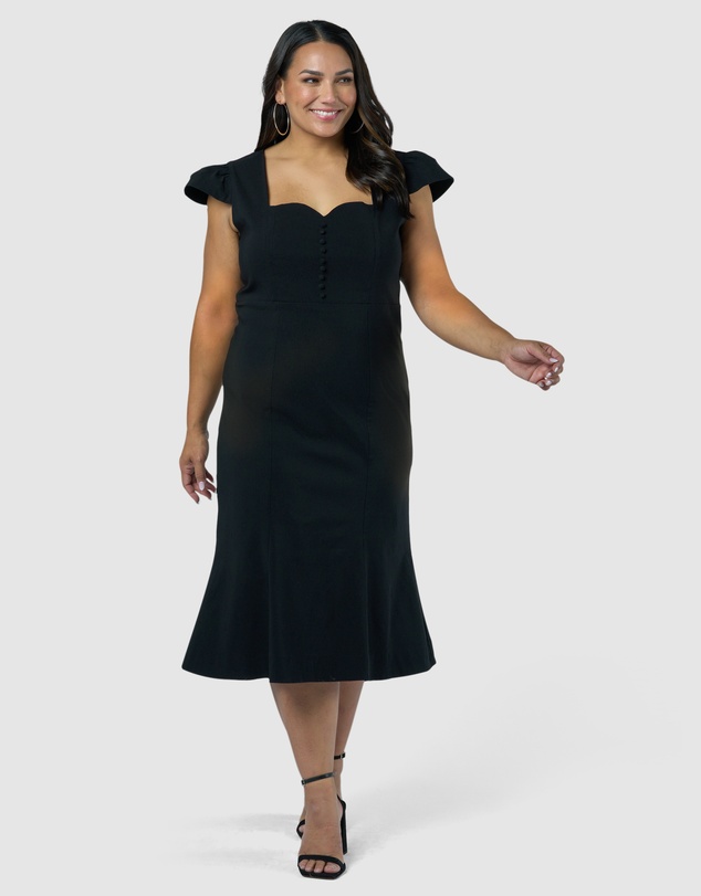 Pink Dusk by Curve Project - Truth or Dare Midi Dress