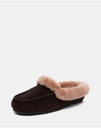 EVERAU - Australian Shepherd Ugg Noelle Cow Suede Upper Loafer Oxfords Flats
