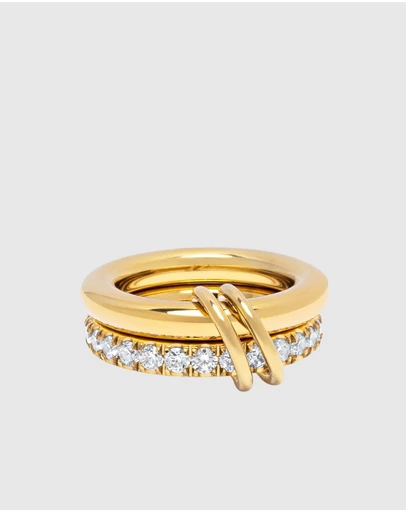 Nialaya Jewellery - Double Band Ring in Gold