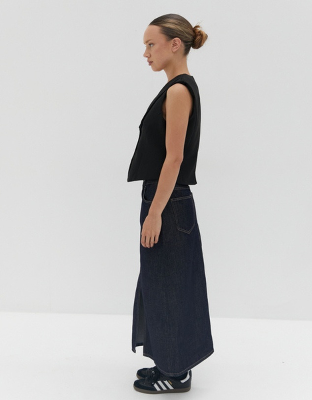 Style Addict - Nikki Denim Midi Skirt