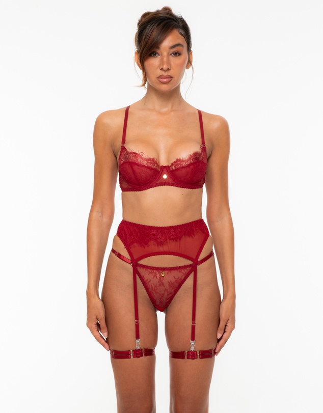 One Empire - Ilaria Burgundy Lingerie Set
