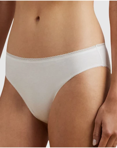 Lauren by Ralph Lauren - Cotton & Lace French Cut Bikini Brief