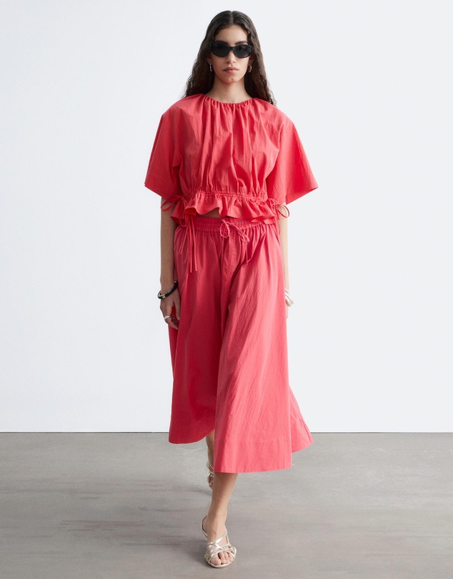& Other Stories - Gathered Cotton-Blend Maxi Skirt