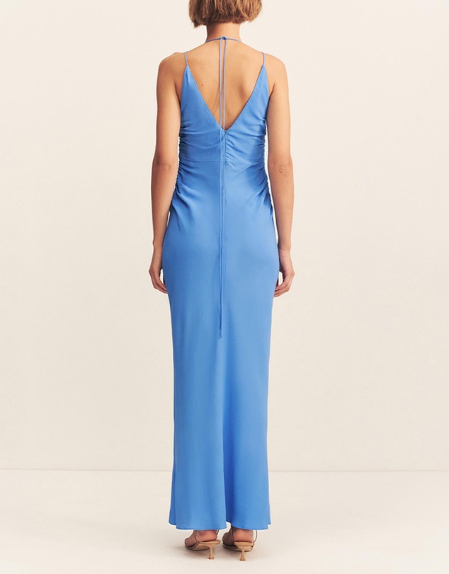 Shona Joy - Pierce High Neck Ruched Maxi Dress