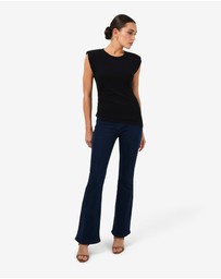 Forcast - Sarah Padded Ruched Jersey Top