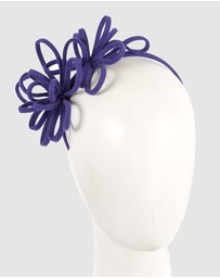 Max Alexander - Felt Purple Loops Fascinator