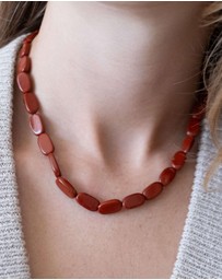 JUJU & CO - Red Jasper Stone Necklace