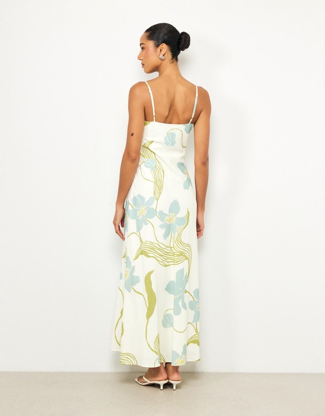 AERE - Sereia Viscose Linen Maxi Dress
