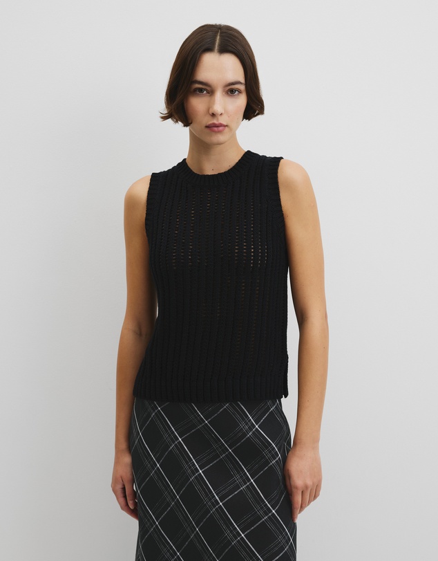 Country Road - Australian Good Earth Cotton Pointelle Knit Tank