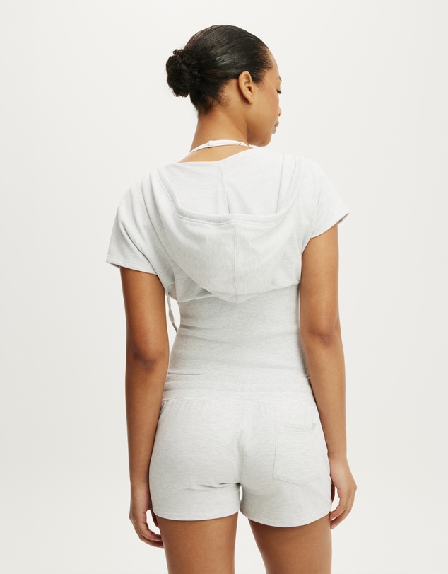Cotton On Body Active - Sculpt Fleece Cap Sleeve Zip Through Top