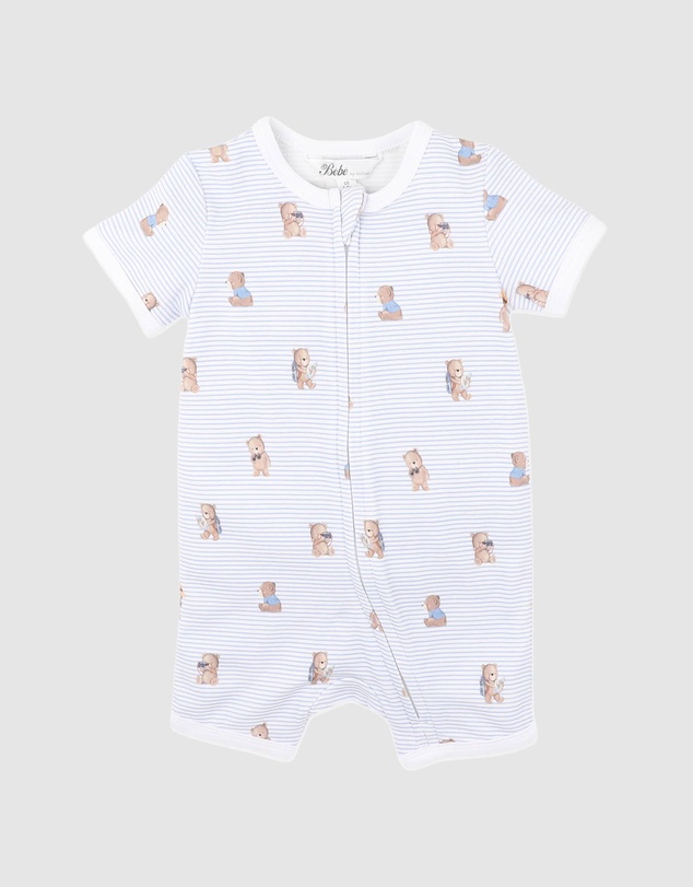 Bebe by Minihaha - Organic SS Zip Romper - Babies