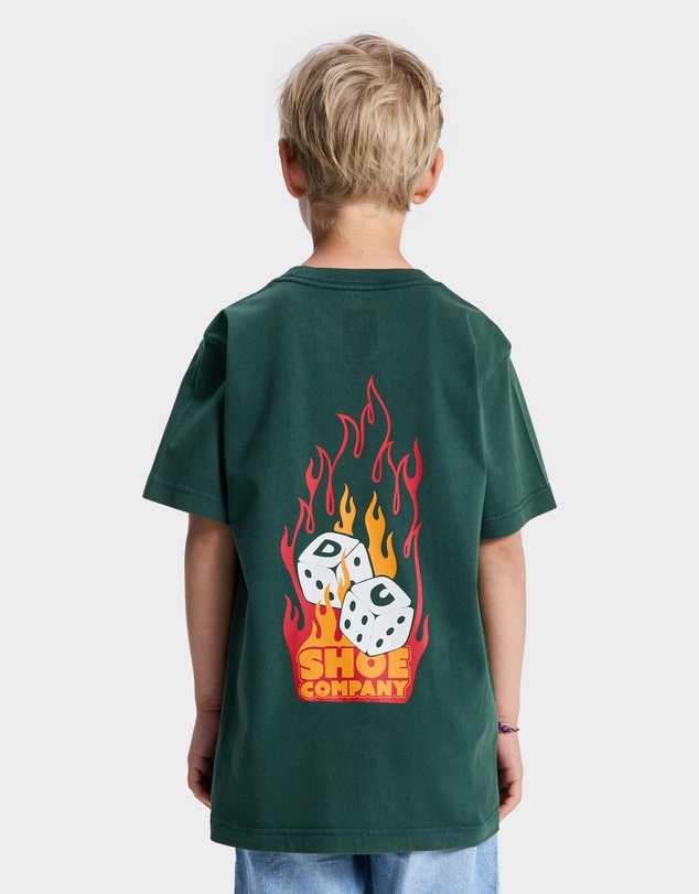 DC Shoes - Boys 10 to 16 Burning Dice T-Shirt