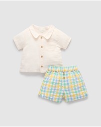 Purebaby - Check Set -Kids-Babies