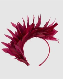 Max Alexander - Modern Burgundy Racing Fascinator