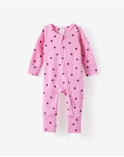 Cotton On Kids - Growie Long Sleeve Zip Romper