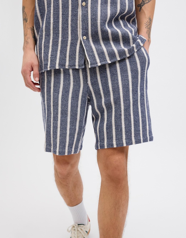 Jack & Jones - Jaiden Coba Striped Jogger Shorts Mid Relaxed Fit