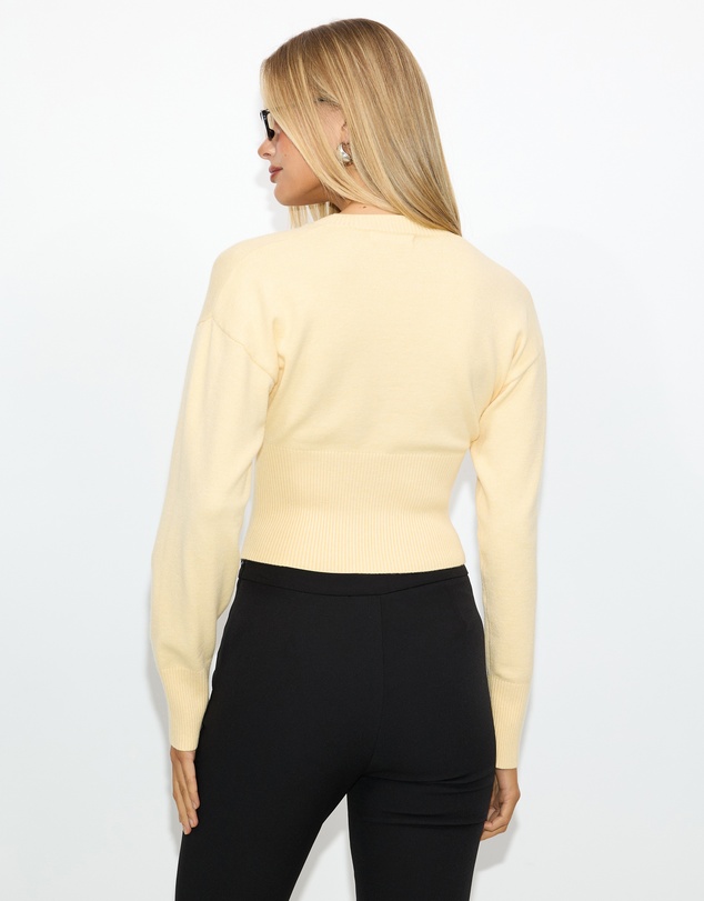 Dazie - Mira Cinched Waist Button Up Cardigan