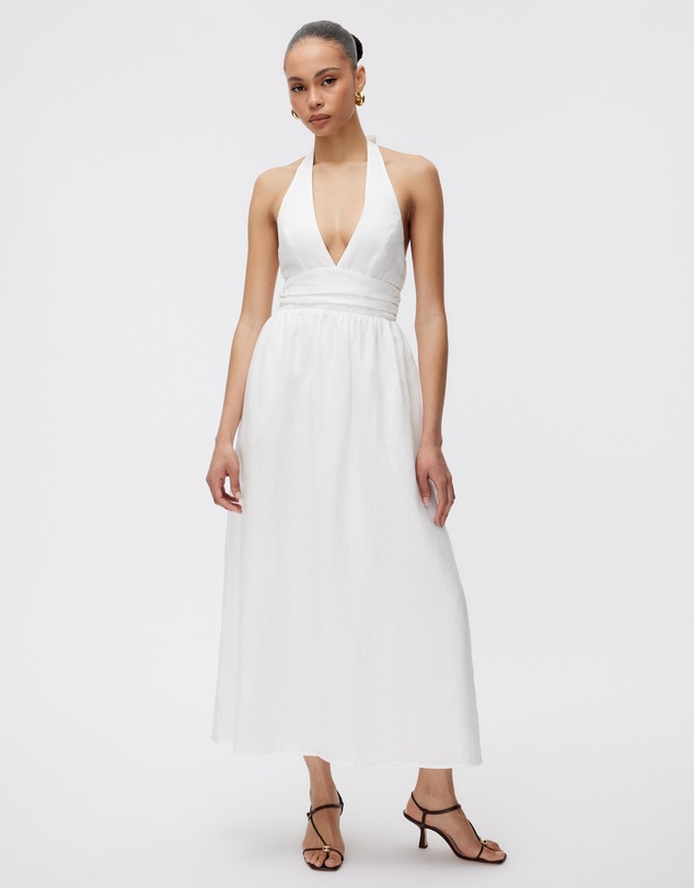 Minima Esenciales - Thalia Halter Midi Dress