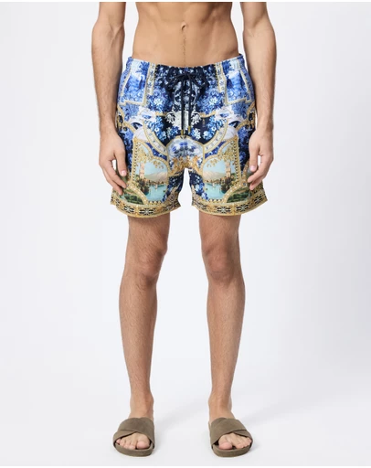 Camilla - Mid Length Boardshorts With Elastic Waist