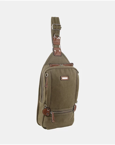 Pierre Cardin - Pierre Cardin Canvas Cross Body Sling Bag