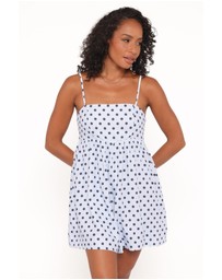 Petal & Pup - Quinley Playsuit - Blue Polka Dot