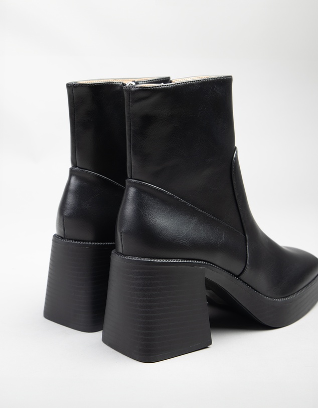 RAID - Lexus chunky mid heel boots in black
