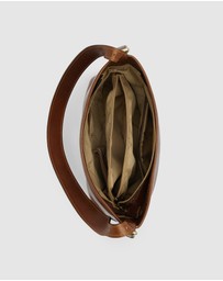 Republic of Florence - Sophia Matt Chocolate Leather Shoulder Bag