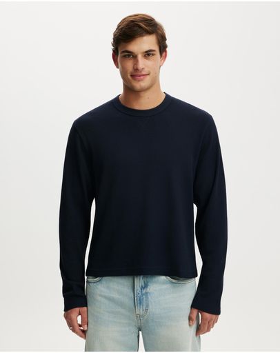Vintage Navy Waffle
