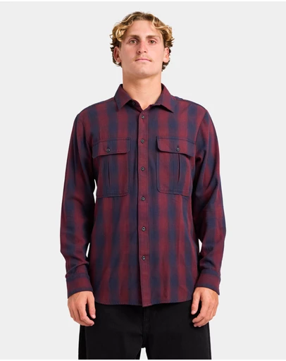 Volcom - Mens Shadowstone Flannel Long Sleeve Shirt