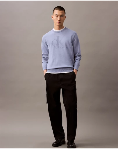 Calvin Klein Jeans - Smooth Cotton Monogram Logo Jumper
