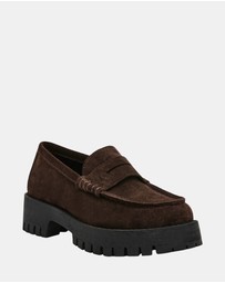Steve Madden - Langsten-CN Brown Suede Loafers