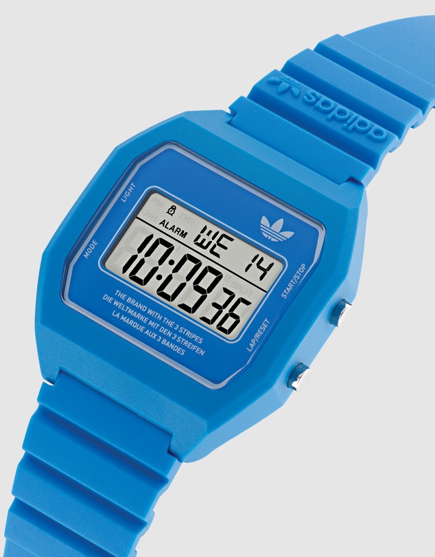 adidas Originals - Digital Two Blue Resin Watch