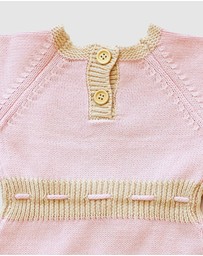 WITH LOVE FOR KIDS - Long Sleeve Knitted Romper - Babies