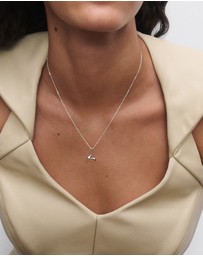 PDPAOLA - Initial 2026 L Silver Pendant Necklace