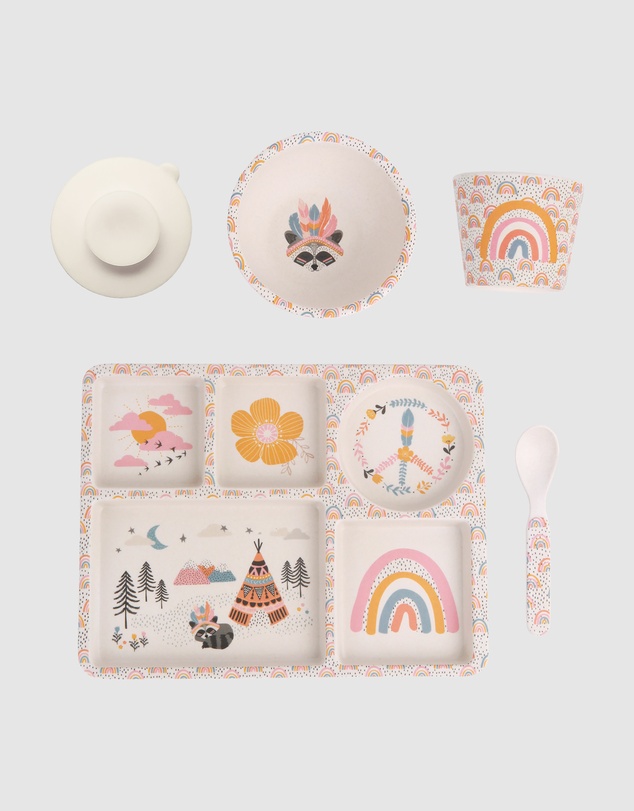 Love Mae - Bamboo Divided Plate Set