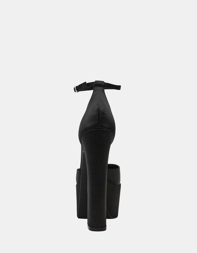 Steve Madden - Selestine Black Satin Heels
