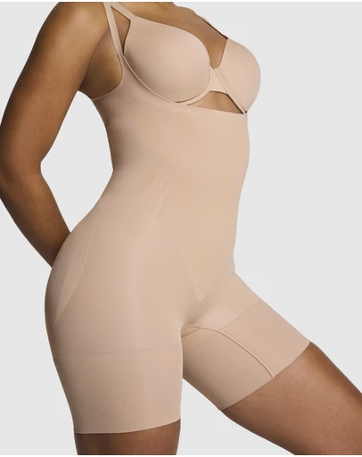 Spanx - Spanxsculpt Gofigure-Open Bust Mid Thigh Bodysuit