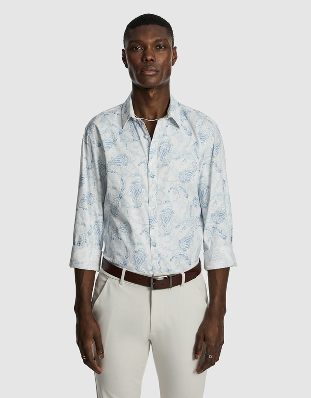 yd. - Valencia Slim Paisley Shirt