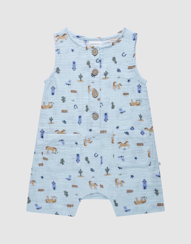 Kynd Baby - Woven Shortall in Country Blue