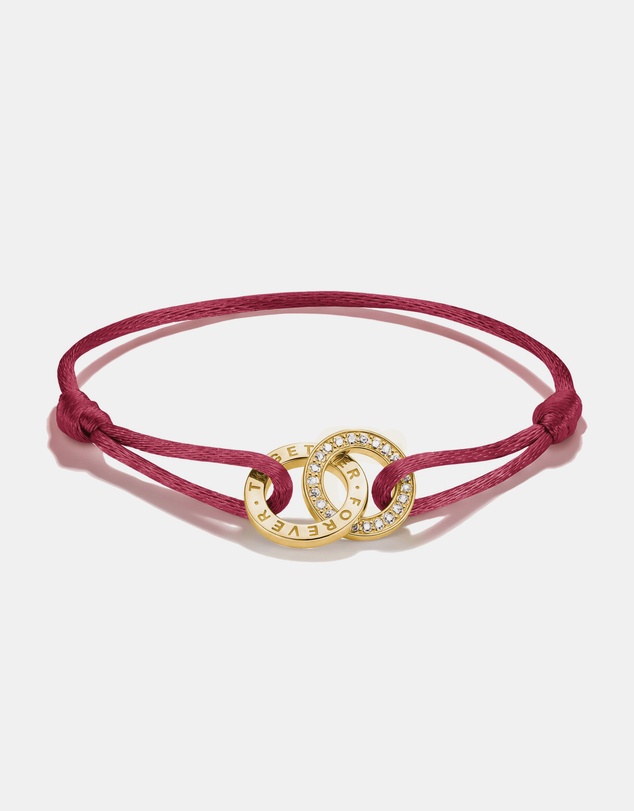 THOMAS SABO - THOMAS SABO Textile bracelet Together red with zirconia