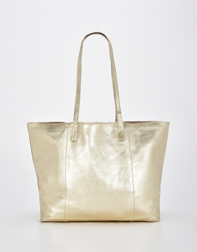 Cobb & Co - Elara Metallic Leather Tote