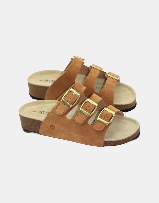 Human - Women's Hope Slide Sandals Tan Suede