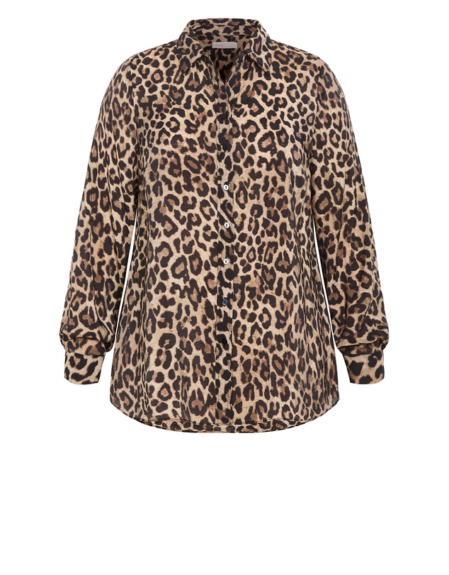 City Chic - Elsie Leopard Print Shirt
