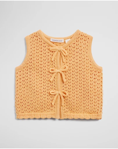 Country Road - Sleeveless Scallop Knit Top