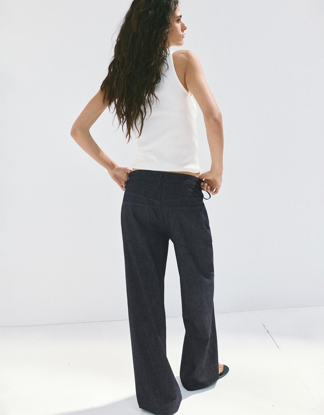 M.N.G - Low-Rise Tie Jeans