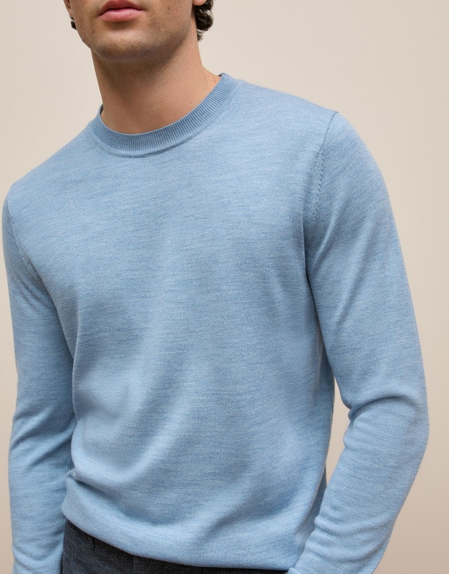 Trenery - Merino Classic Crew in Sky