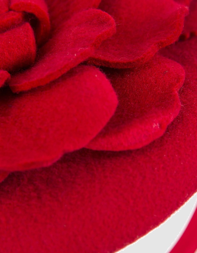 Max Alexander - Felt Red Winter Pillbox Fascinator