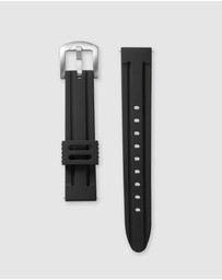 Maxum - Liberty Band - Black Silicone With Silver Tone Buckle