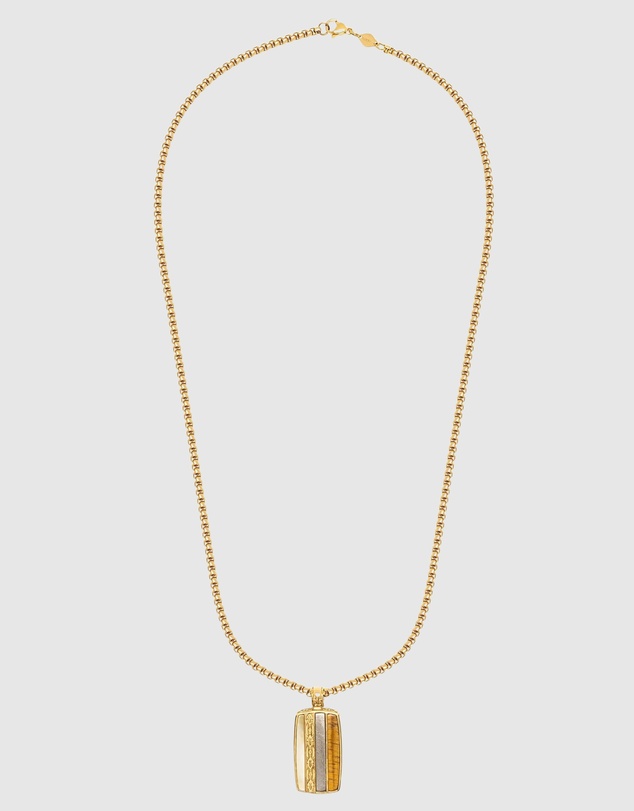 Nialaya Jewellery - Trinity Pendant Necklace in Gold